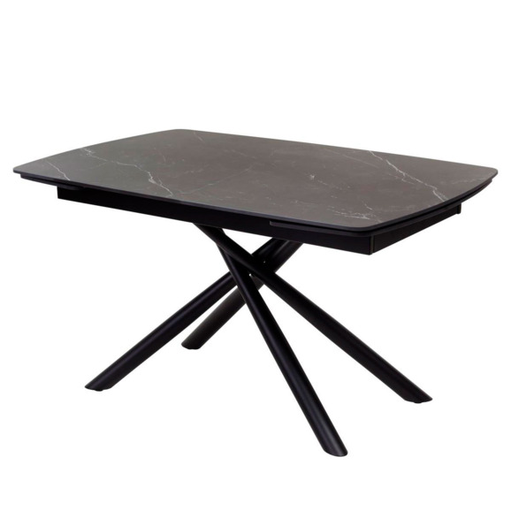Стол RIVOLI 140 MATT BLACK MARBLE SOLID CERAMIC / BLACK - фото 1