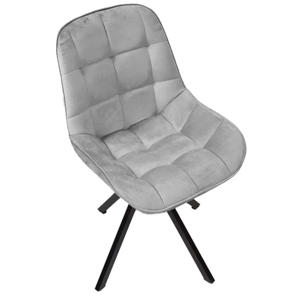 Стул Мускус, пирамида,велюр, серый, черный - фото 6