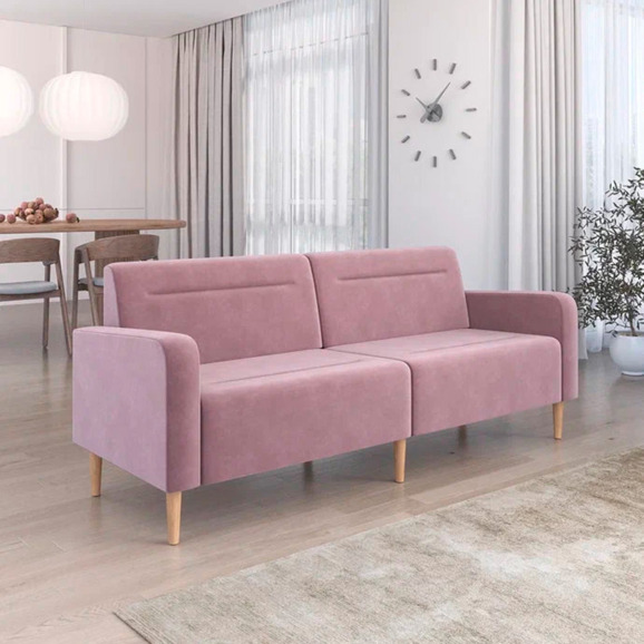 Диван Папилла, велюр, 202 см, сиреневый Диван Папилла, велюр, 202 см, сиреневый - фото 4