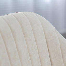 Стул Тюльпан, основная часть-шенилл Art deco Trend Ivory, задняя часть-шенилл Valenta 1, ножки-светлый орех