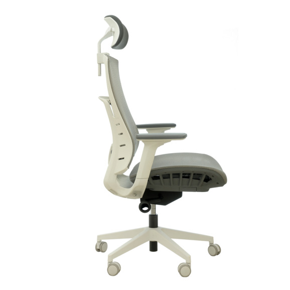 Офисное поворотное кресло Sparx ft-1 raze plus white / grey, mesh, светло-серый - фото 3