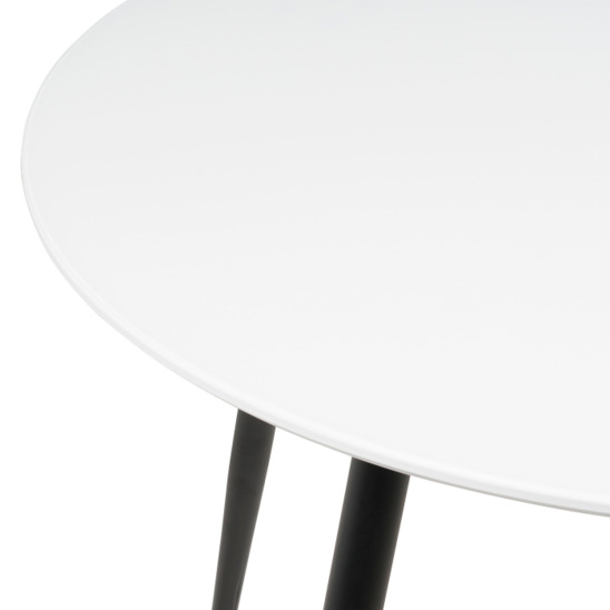 Стеклянный стол Анселм черные ноги, белый - фото 5