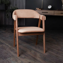 Фотография товара Полукресло Дольче, велюр Дакота 09, каркас орех от компании ChiedoCover.