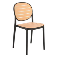 Настоящее фото товара Стул кухонный Poly, черный, произведённого компанией ChiedoCover