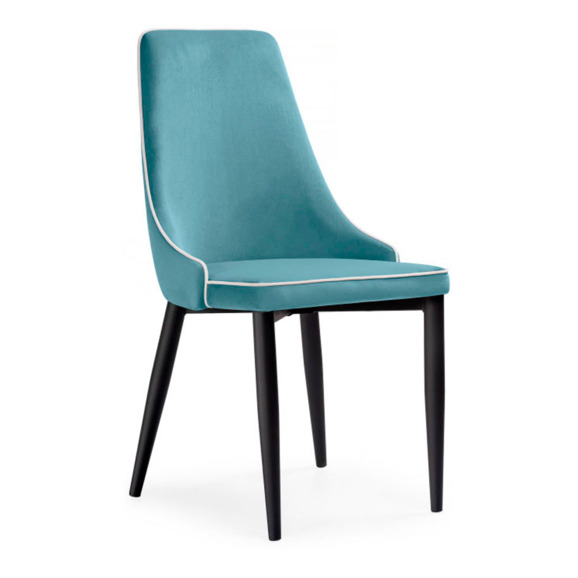 Стул Kora 1 light blue / black - фото 1