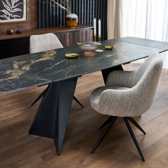 Стул кухонный Rotunda, поворотный, бежевый, черный - фото 3