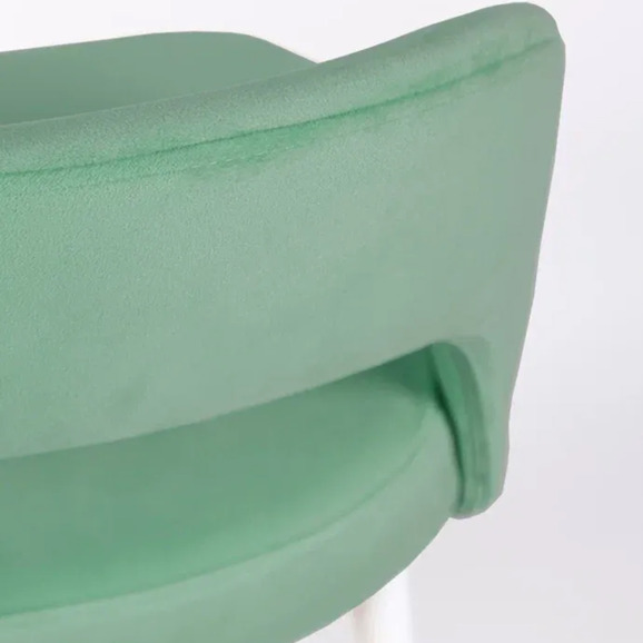 Стул Пиннате, барный, светло-зеленый, белый, велюр - фото 9