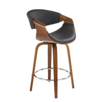 Настоящее фото товара Барный стул Beilis, черный, орех, произведённого компанией ChiedoCover