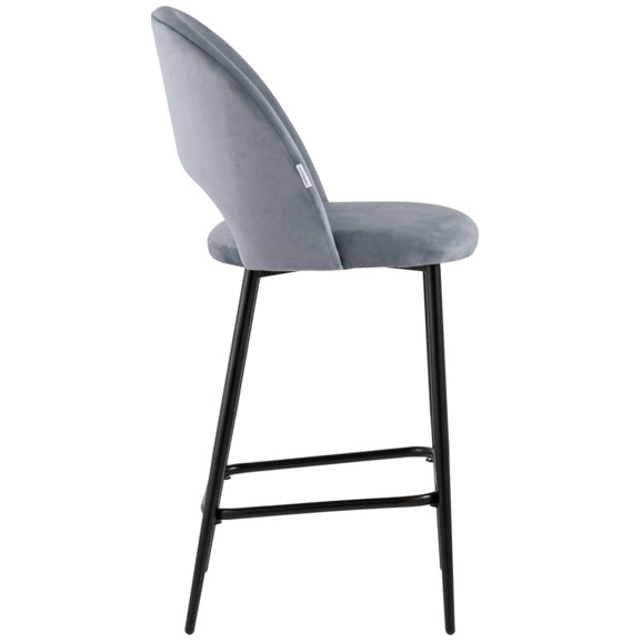 Стул полубарный Меган SN, велюр, серый - фото 3