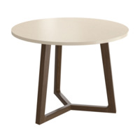 Настоящее фото товара Стол Люмис 1, темный ясень, текстиль бежевый, произведённого компанией ChiedoCover