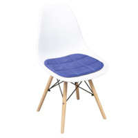 Настоящее фото товара Подушка на стул, галета, велюр синий, произведённого компанией ChiedoCover