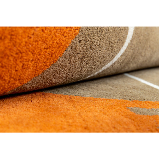 Индийский ковёр шерстяной Mr Fox Cinnamon, коричневый - фото 2
