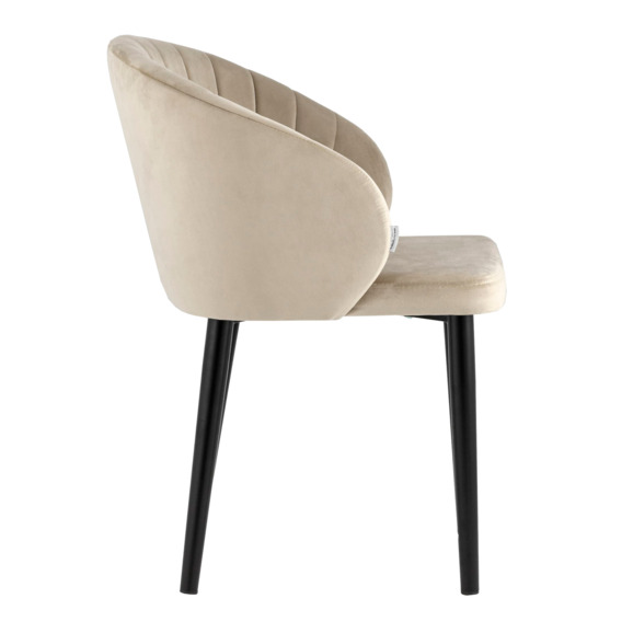 Стул с подлокотниками Шон, велюр бежевый Стул с подлокотниками Шон, велюр бежевый - фото 2