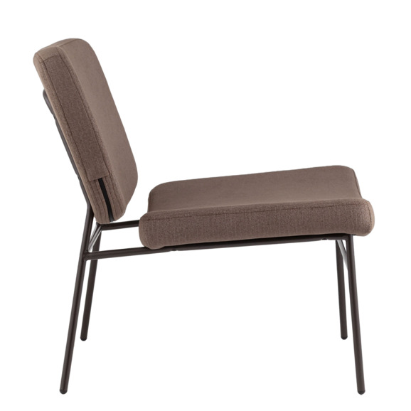 Кресло Abby, велюр коричневый, каркас серо-коричневый - фото 3