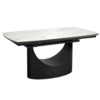 Стол раскладной Assured, белый мрамор, чёрный