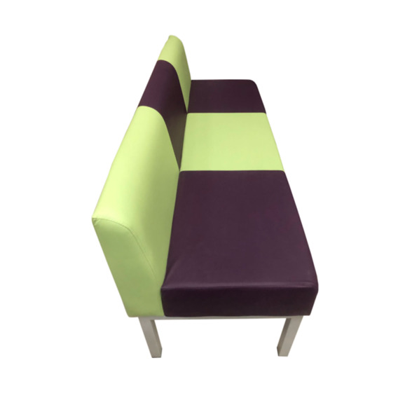 Диван Компакт Шахматы трехместный, салатовый-фиолетовый - фото 1