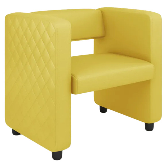 Кресло Тепал, экокожа, желтый Кресло Тепал, экокожа, желтый - фото 1