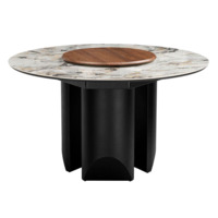 Настоящее фото товара Керамический стол Иган 137 орех кантри / arctic ocean / черный, произведённого компанией ChiedoCover