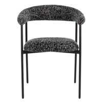 Фотография Стул обеденный Toko, черно-белый Фотография товара Стул обеденный Toko, черно-белый от компании ChiedoCover.