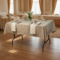 Фотография товара Комплект мебели и текстиля на 4 человека, скатерть журавинка, бежевый от компании ChiedoCover.