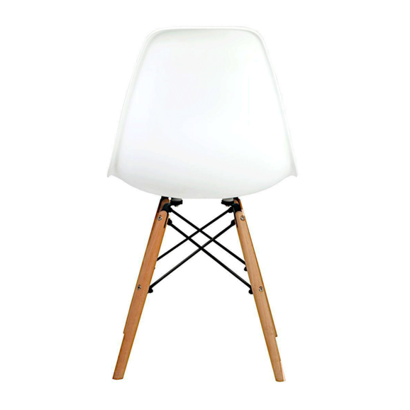 Стул пластиковый Eames, белый, каркас бук - фото 2