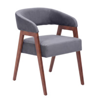 Настоящее фото товара Стул Рикко, велюр Реми 83, ножки бук морилка старинный орех, произведённого компанией ChiedoCover