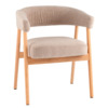Стул обеденный Zubo с деревянными ножками, бежевый Стул обеденный Zubo с деревянными ножками, бежевый