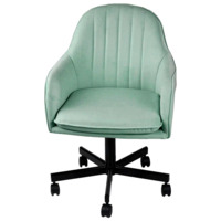 Фотография товара Кресло Сета, пятилучие, мятный, черный, велюр от компании ChiedoCover.