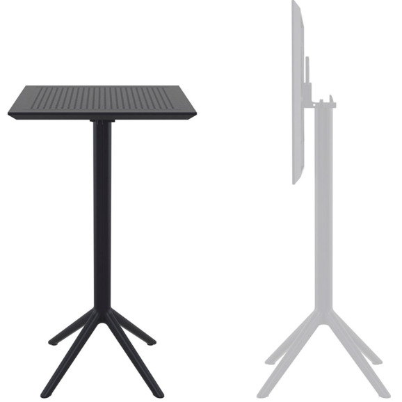 Стол пластиковый барный складной Sky Folding Bar Table 60, черный - фото 3