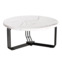 Настоящее фото товара Журнальный столик Stone, белый мрамор, черный, произведённого компанией ChiedoCover