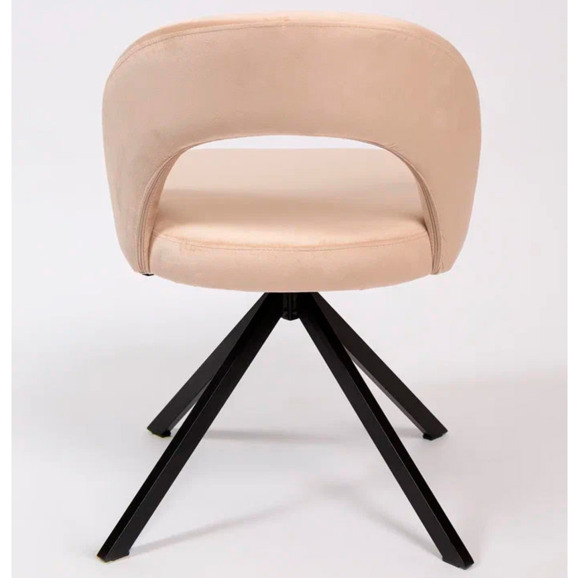 Стул Пиннате, пирамида, поворотный, бежевый, черный, велюр - фото 5