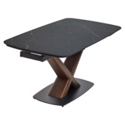 Фотография товара Стол Blanco 160, matt black marble solid ceramic, орех от компании ChiedoCover.