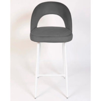 Фотография товара Стул Пиннате, барный, серый, белый, велюр от компании ChiedoCover.