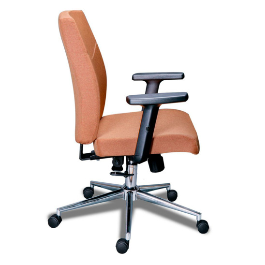 Кресло для офиса ПАУК хром, оранжевый - фото 2