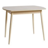 Фотография Стол Routine раздвижной со стеклом, кремовый от производителя ChiedoCover, картинка продукции, реальное фото товара Настоящее фото товара Стол Routine раздвижной со стеклом, кремовый, произведённого компанией ChiedoCover