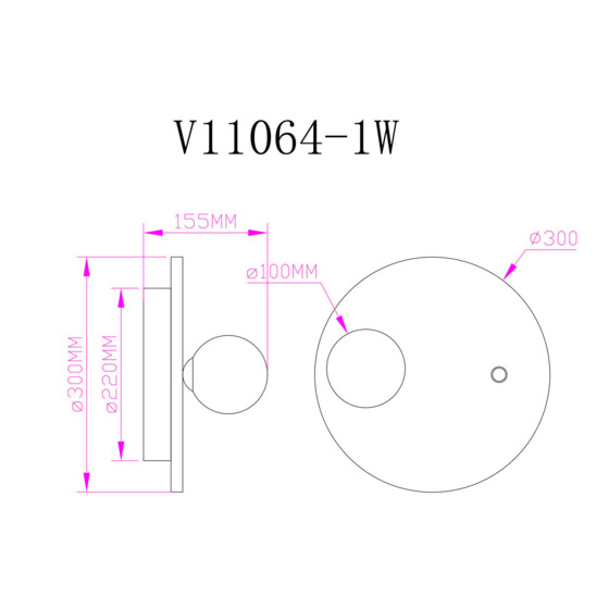 Светильник настенный V11064-1W Cavity - фото 6