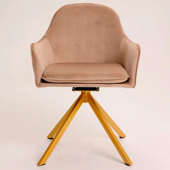 Кресло Сета, пирамида, бежевый, золотой - фото 2