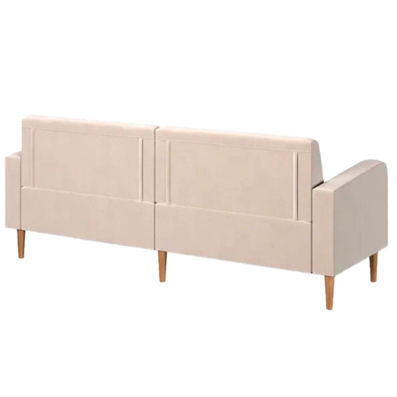 Диван Папилла, велюр, 202 см, бежевый - фото 3