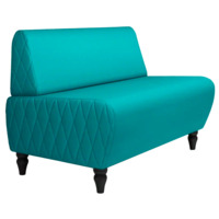 Настоящее фото товара Диван Лотик, экокожа, бирюзовый, произведённого компанией ChiedoCover