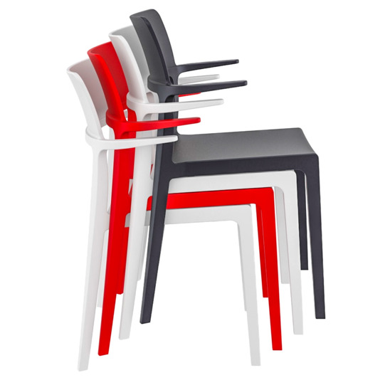 Кресло пластиковое Plus, красный - фото 6