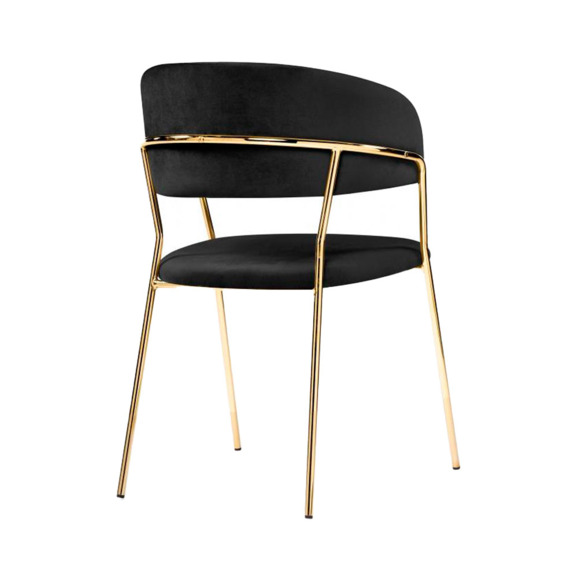 Стул на металлокаркасе Kamelia black / gold Стул на металлокаркасе Kamelia black / gold - фото 4