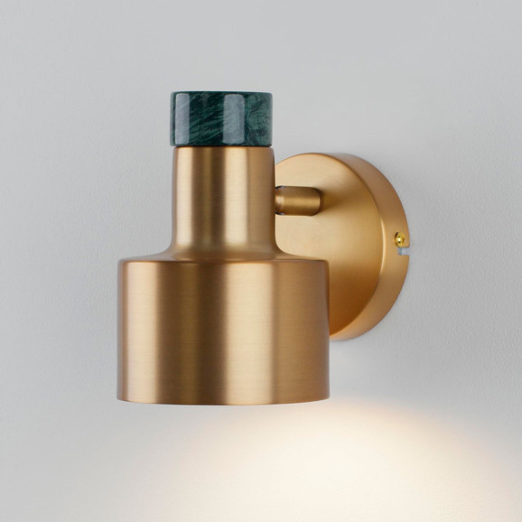 Светильник настенный Ноа Голди, зелёный - фото 4