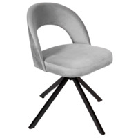 Настоящее фото товара Стул Пиннате, пирамида, поворотный, серый, черный, велюр, произведённого компанией ChiedoCover