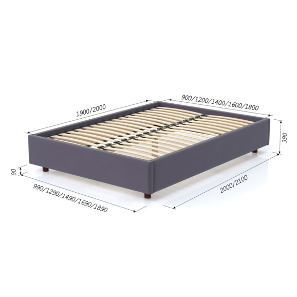 Кровать SleepBox Velvet Gray - фото 6