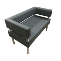 Настоящее фото товара Диван Сантур двухместный, серый, произведённого компанией ChiedoCover