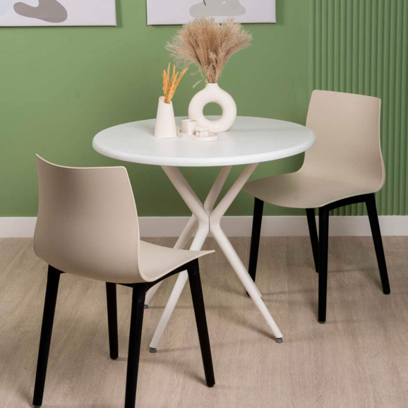 Стул Rune, светло-бежевый, черный - фото 3