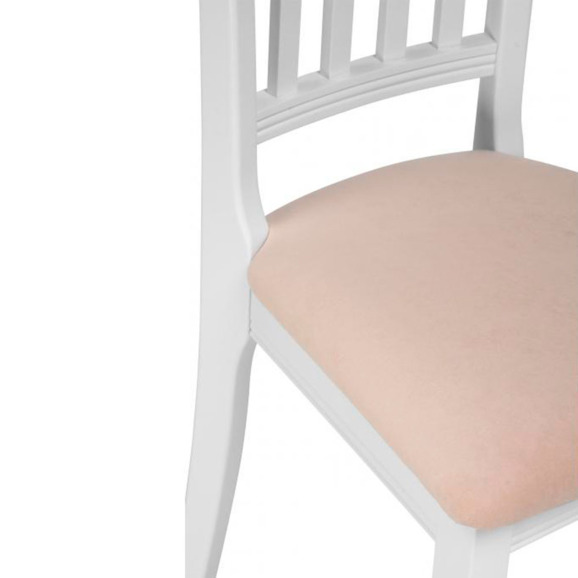Деревянный стул Фрезино бежевый велюр / белый - фото 6