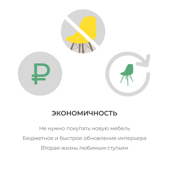 Чехол Е07 на стул Eames, желтый - фото 7