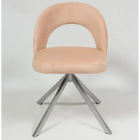 Фотография товара Стул Пиннате, пирамида, бежевый, серебро, велюр от компании ChiedoCover.