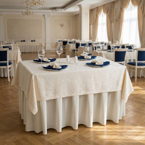 Комплект мебели и текстиля на 4 персоны, бежевый Комплект мебели и текстиля на 4 персоны, бежевый - фото 2